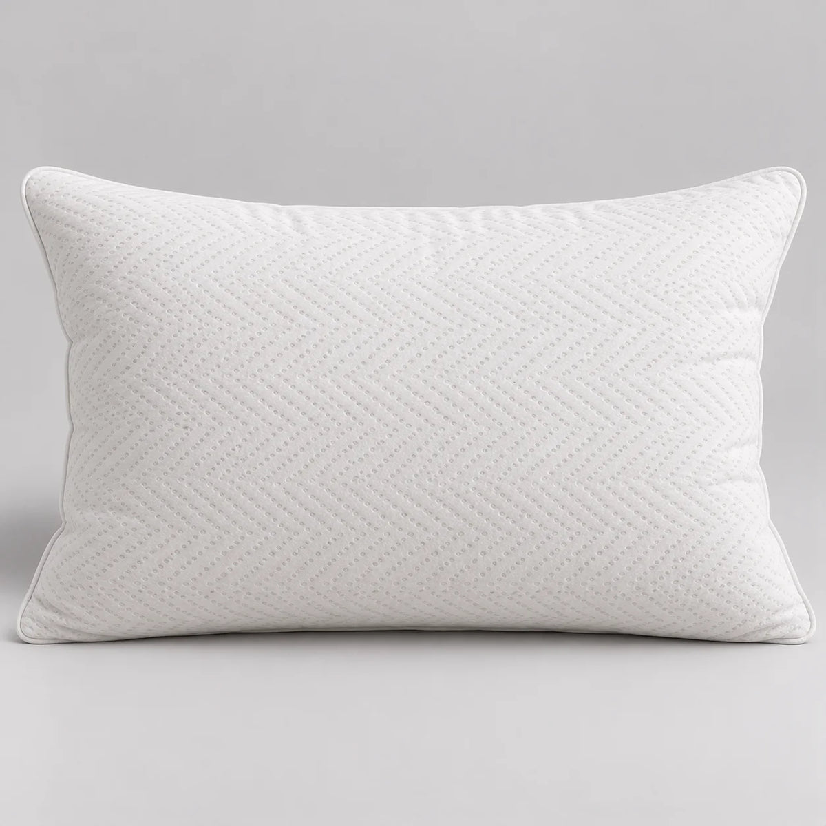 Papillon Fine Bedding Bed Wedge Pillow - Reading and Back Support, Medium-Firm Foam, Piped Knit Cover