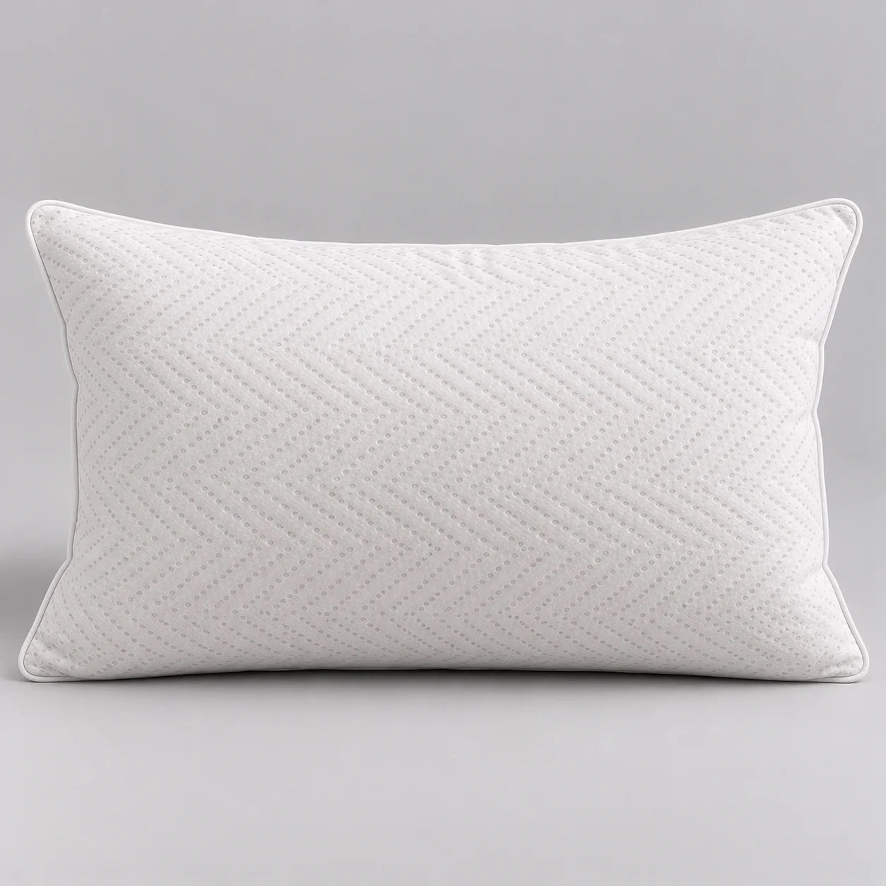 Papillon Fine Bedding Bed Wedge Pillow - Reading and Back Support, Medium-Firm Foam, Piped Knit Cover