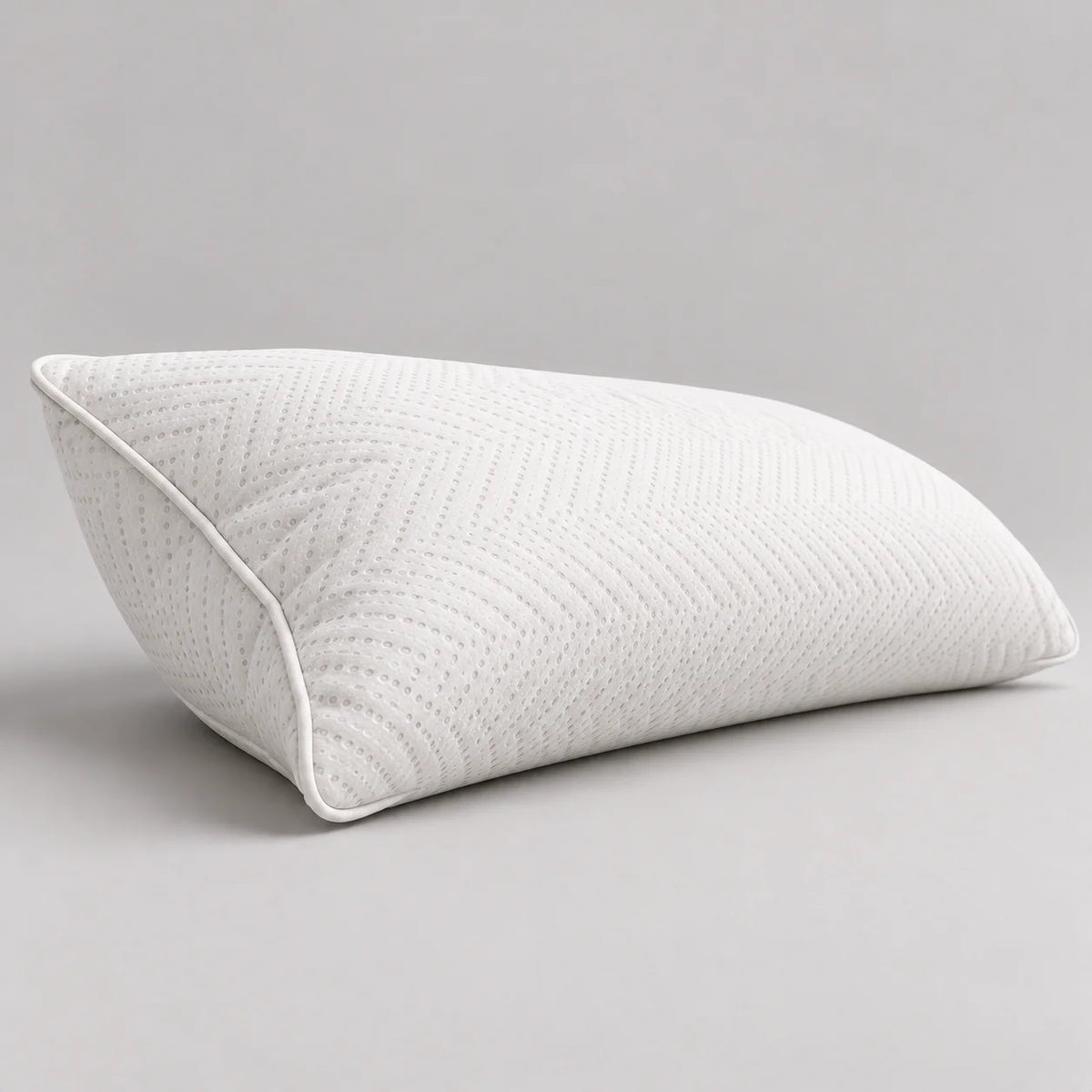Papillon Fine Bedding Bed Wedge Pillow - Reading and Back Support, Medium-Firm Foam, Piped Knit Cover