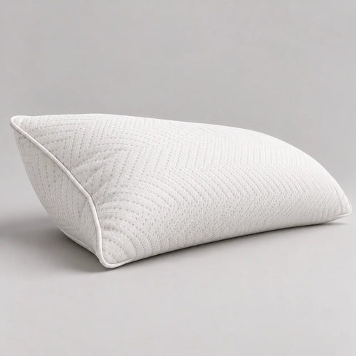 Papillon Fine Bedding Bed Wedge Pillow - Reading and Back Support, Medium-Firm Foam, Piped Knit Cover