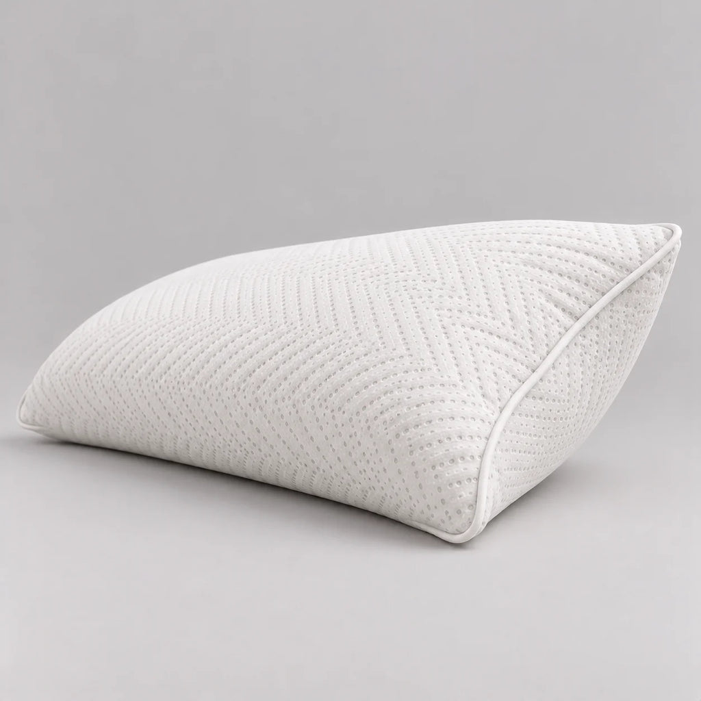 Papillon Fine Bedding Bed Wedge Pillow - Reading and Back Support, Medium-Firm Foam, Piped Knit Cover