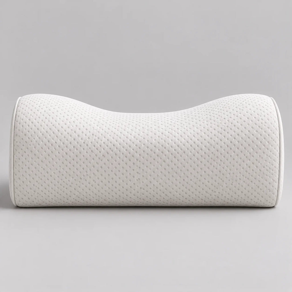 Papillon Fine Bedding Contour Memory Foam Pillow - Neck Support Curve, Medium-Firm, Piped Knit Cover