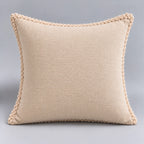 Papillon Fine Bedding Decorative Throw Pillow with Insert, 18 x 18 in - Beige Knotted Texture Design