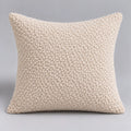 Papillon Fine Bedding Decorative Throw Pillow with Insert, 18 x 18 in - Cream Knotted Boucle Texture