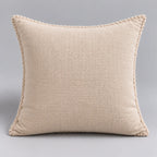 Papillon Fine Bedding Decorative Throw Pillow with Insert, 18 x 18 in - Cream Knotted Boucle Texture