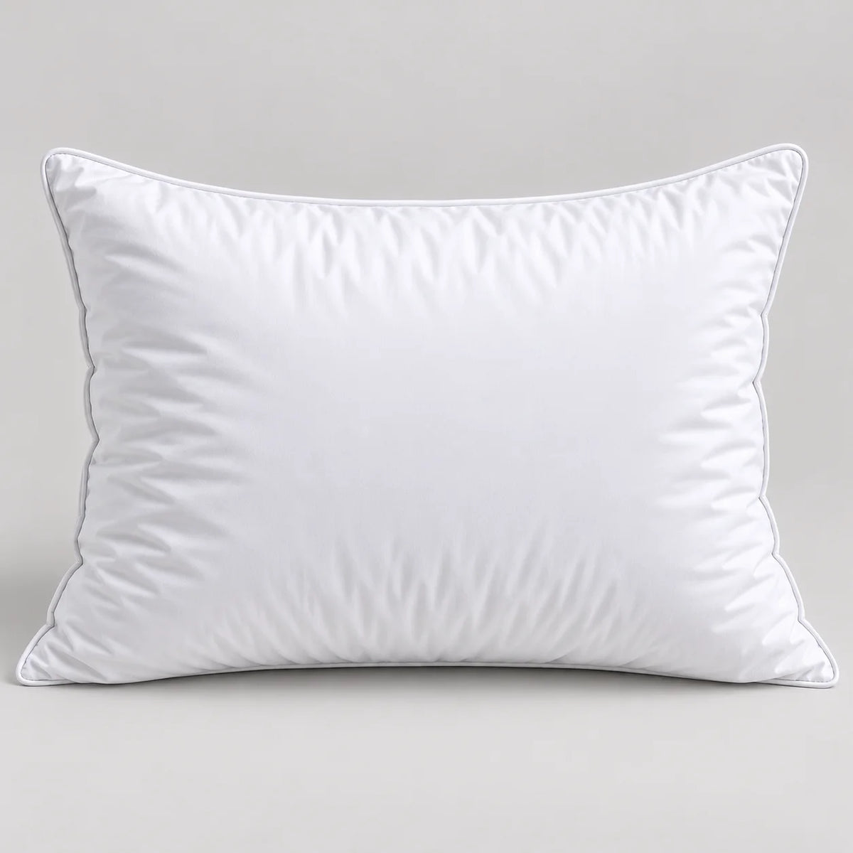 Papillon Fine Bedding Down Alternative Bed Pillow, Queen Size - Gusseted Piped Edge, Cotton Cover