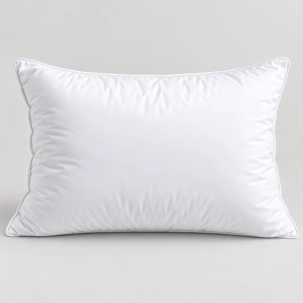 Papillon Fine Bedding Down Alternative Bed Pillow, Queen Size - Gusseted Piped Edge, Cotton Cover