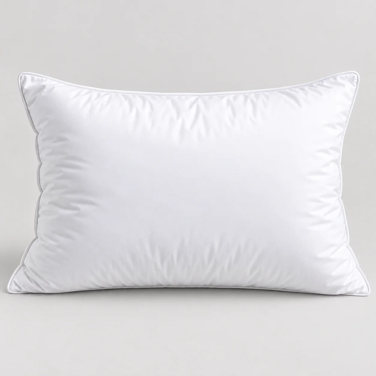 Papillon Fine Bedding Down Alternative Bed Pillow, Queen Size - Gusseted Piped Edge, Cotton Cover