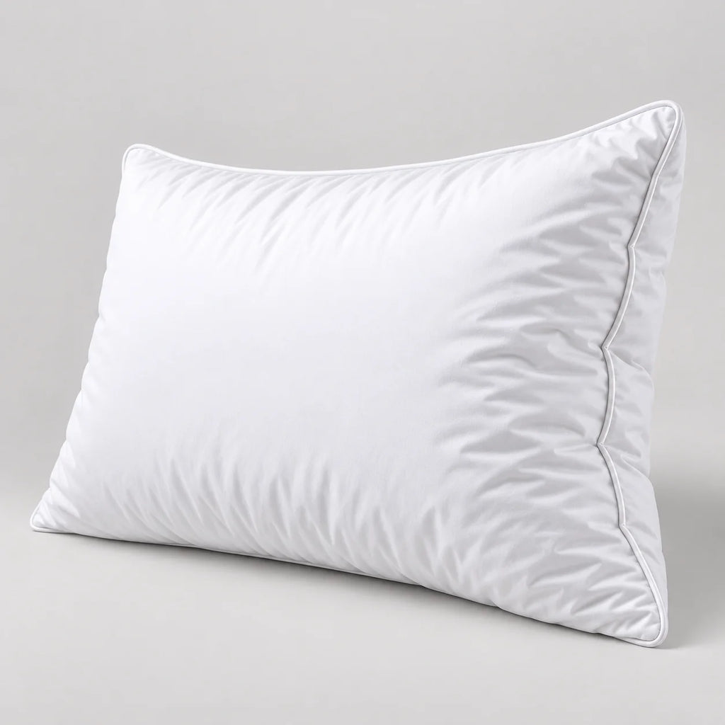Papillon Fine Bedding Down Alternative Bed Pillow, Queen Size - Gusseted Piped Edge, Cotton Cover