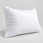 Papillon Fine Bedding Down Alternative Bed Pillow, Queen Size - Gusseted Piped Edge, Cotton Cover