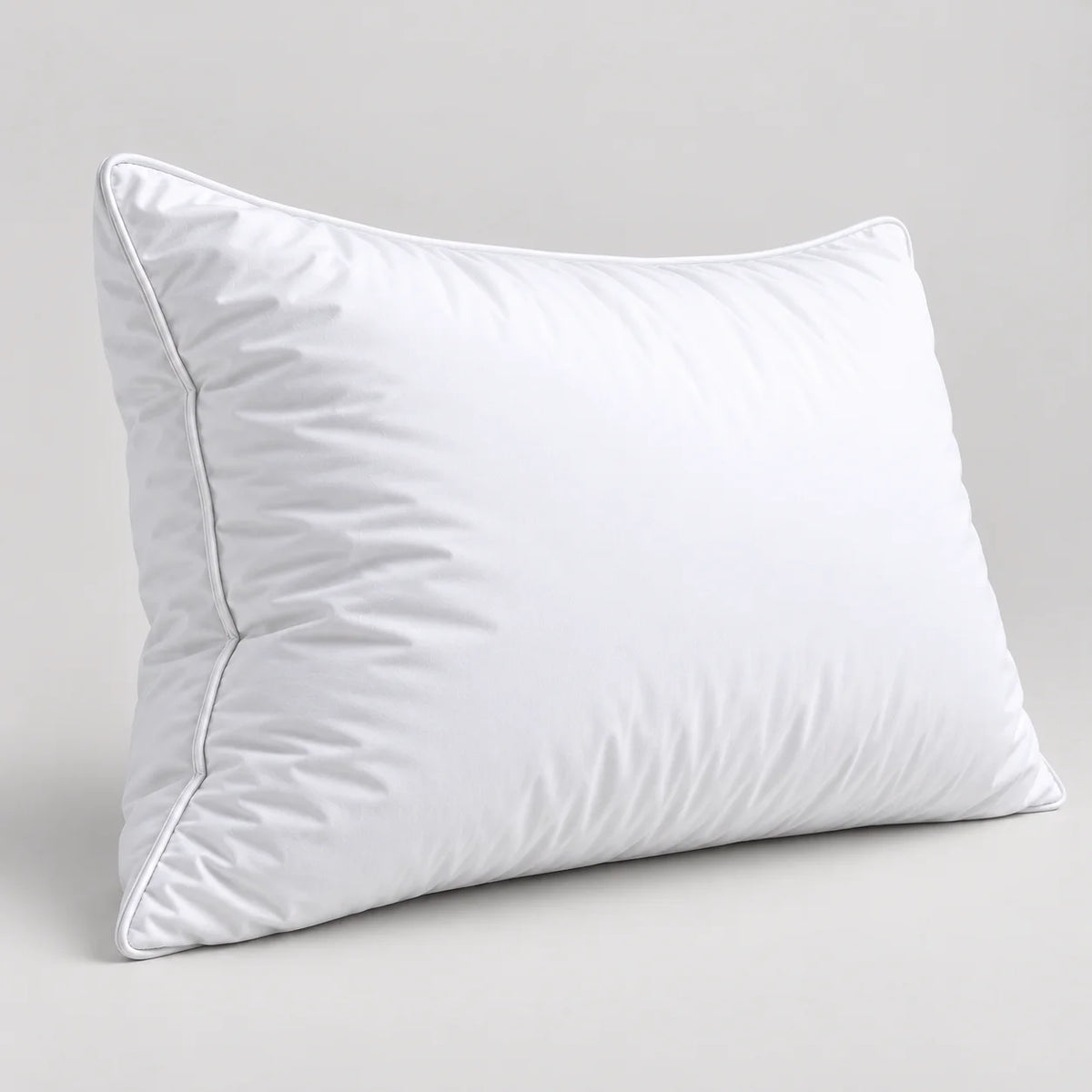 Papillon Fine Bedding Down Alternative Bed Pillow, Queen Size - Gusseted Piped Edge, Cotton Cover