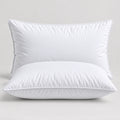 Papillon Fine Bedding Down Alternative Bed Pillows, Set of 2 - Gusseted Piped Edge, Cotton Cover